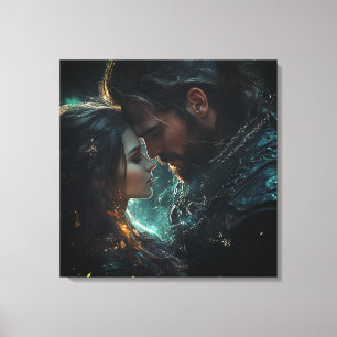 Ätherische Liebe in der Nacht Leinwanddruck