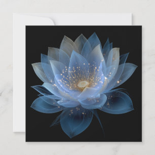 Ätherische Lotusblume - Blau Schwarze Blütenpracht Einladung