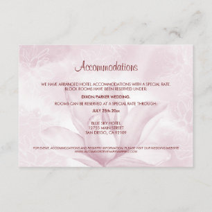 Ätherische Magnolienblüte, Hochzeitsunterkünfte Begleitkarte
