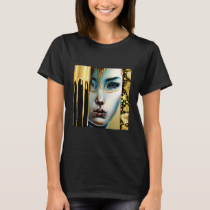 Ätherische Mystische Göttin in Gold T-Shirt