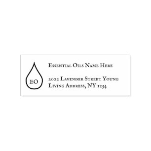 Ätherische Öle Tropfen Umriss Monogramm Gummistempel
