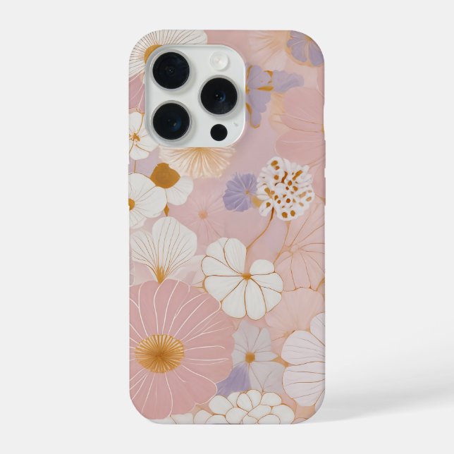 Ätherische Pastellblüte iPhone 15 Pro Hülle (Rückseite)