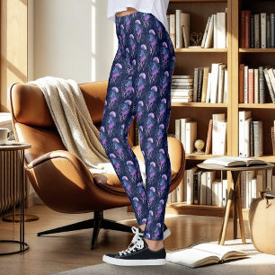 Ätherische Qualle Violett Blau Leggings