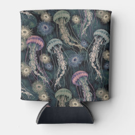 Ätherische Quallen und Anemone in Aquamarin und ro Dosenkühler