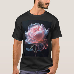 Ätherische Rose Leuchtende Blütenblätter mit funke T-Shirt