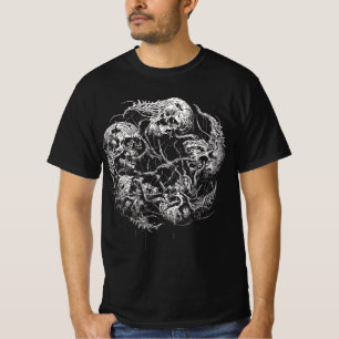 Ätherische Schädel in Reben T-Shirt