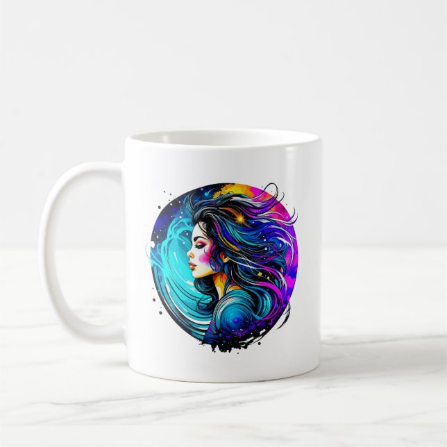 Ätherische schöne Frau nie aufhören zu träumen Kaffeetasse (Links)