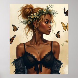 Ätherische Schönheit in Bloom Poster