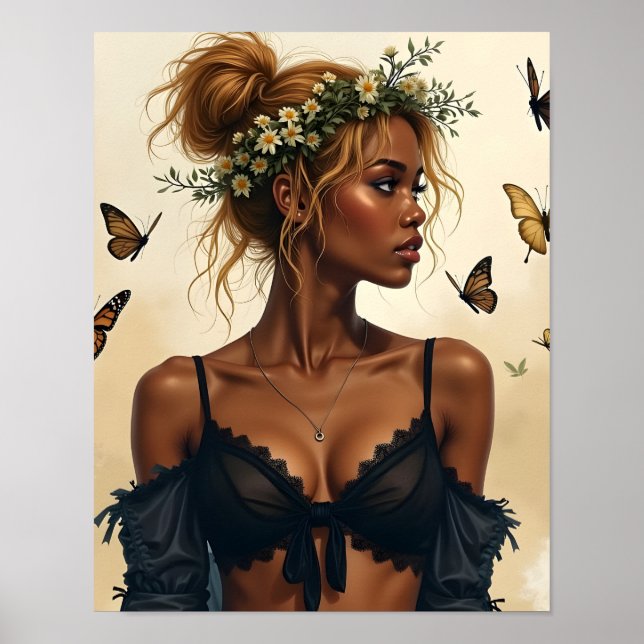 Ätherische Schönheit in Bloom Poster (Vorne)