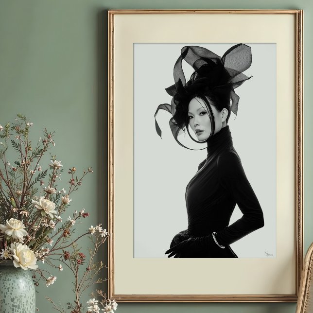 Ätherische Skulptur: Monochrome Avant-Garde Portra Poster (Von Creator hochgeladen)