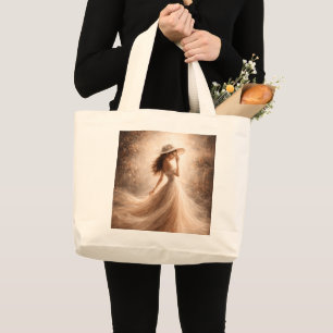 Ätherische slawische Wassernymphe-Tasche Boho Jumbo Stoffbeutel