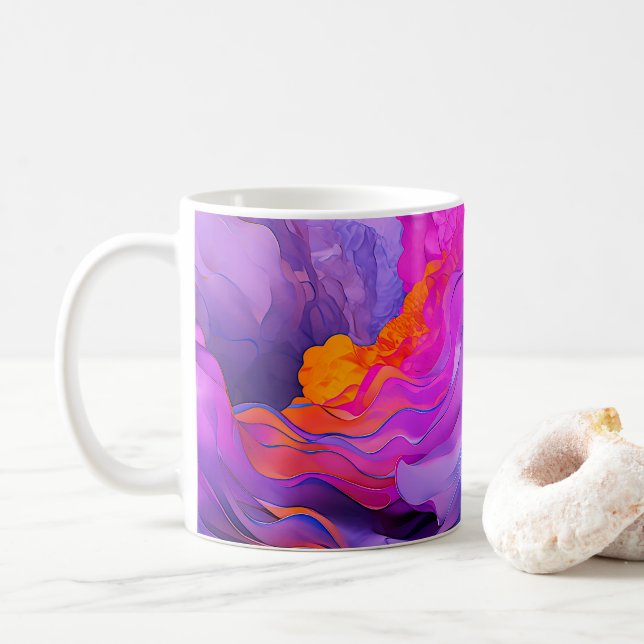 ‚ätherische Ströme‘ Kaffeetasse (Mit Donut)