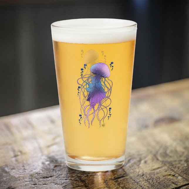 Ätherische violette Blaue Qualle Glas (Von Creator hochgeladen)