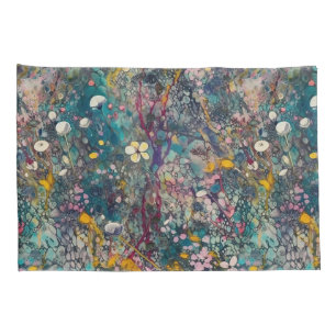 Ätherische Wildblumen-Träume Abstract Art Design Kissenbezug