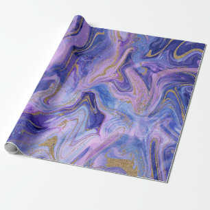 Ätherische Zuckerwatte-Marmor-Wasserfarben-Fantasi Geschenkpapier