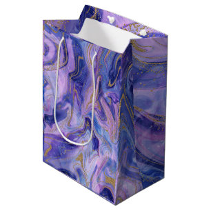 Ätherische Zuckerwatte-Marmor-Wasserfarben-Fantasy Mittlere Geschenktüte
