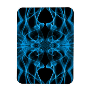 Ätherischer blauer Rauch Abstrakt Kunst Magnet