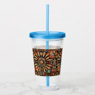 Ätherischer Cyan "Aztec Dream" 473ml Tumbler Acryltrinkbecher