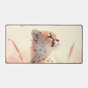Ätherischer Gepard Sonnenaufgang Aprikosen-Rosa Sa Schreibtischunterlage