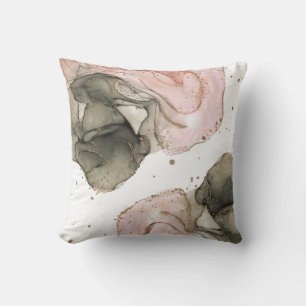 Ätherischer Moody Rosa Schwarz Gold Tinten Fantasy Kissen