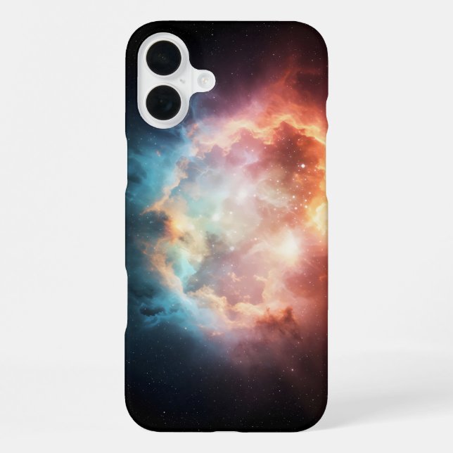Ätherischer Regenfall der kosmischen Explosion im  iPhone 16 Plus Hülle (Rückseite)