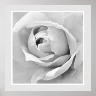 Ätherischer Rosen-Knospen-Rahmen Poster