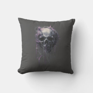 Ätherischer Schädel Abstrakte Grunge Dunkle Kunst Kissen