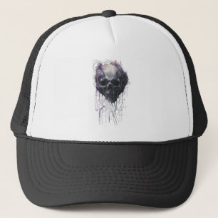 Ätherischer Schädel Abstrakte Grunge Dunkle Kunst Truckerkappe