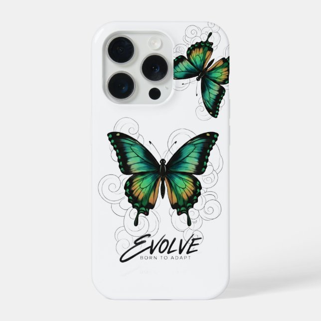 Ätherischer Schmetterling "EVOLVE iPhone 15 Pro Hülle (Rückseite)