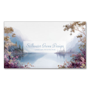 Ätherischer See Lila Botanisch Gold Magnetische Visitenkarte
