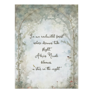 Ätherischer verzauberter Wald Poster