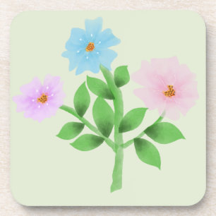 Ätherischer Wasserfarben-Wildblumenstrauß - Pastel Getränkeuntersetzer