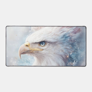 Ätherischer Weißer Adler Himmelsnebel Roségold Schreibtischunterlage