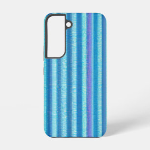 Ätherisches blaues und Lila Vertikaltexturmuster Samsung Galaxy Hülle