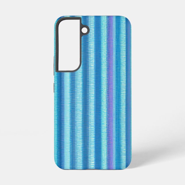 Ätherisches blaues und Lila Vertikaltexturmuster Samsung Galaxy Hülle (Rückseite)