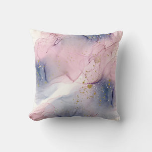 Ätherisches Immergrün-Rosa und Gold Tinten-Fantasi Kissen