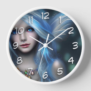 Ätherisches mystisches Feenmädchen Uhr