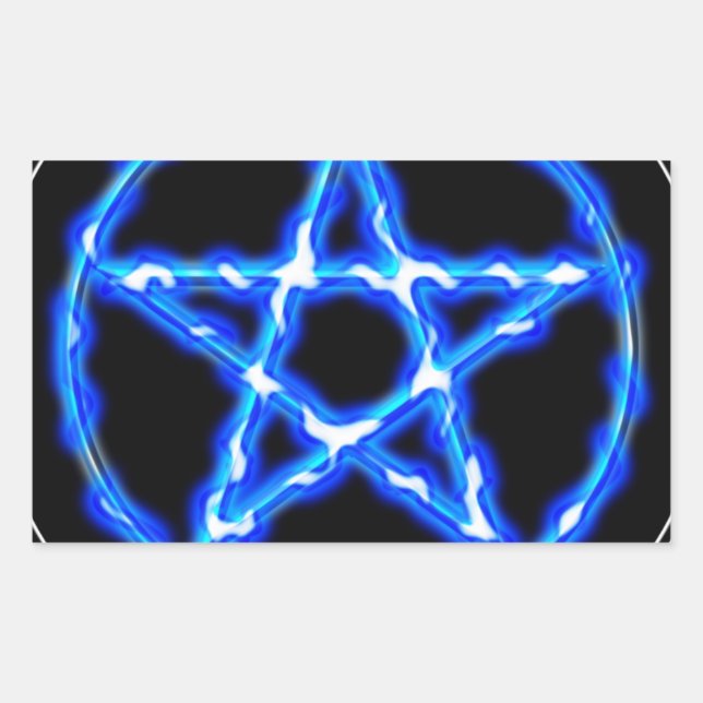 Ätherisches Pentagramm Rechteckiger Aufkleber (Vorderseite)