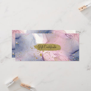 Ätherisches Periwinkle Rosa Gold Geschenkgutschein Einladung