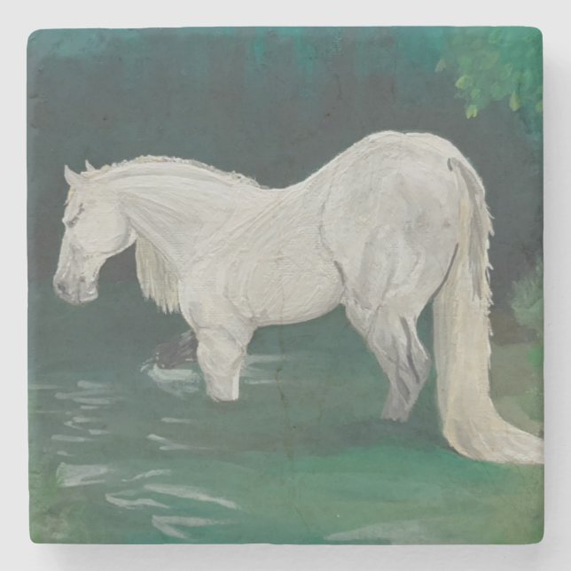 Ätherisches Pferd Steinuntersetzer (Vorderseite)