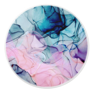 Ätherisches Teal Rosa Lila Tinten Moderner Glamour Keramikknauf