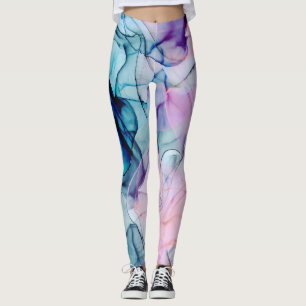 Ätherisches Türkis Rosa Lila Tinten Moderner Glamo Leggings