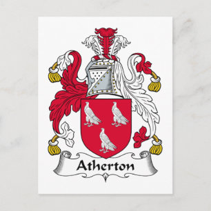 Atherton Familienwappen Postkarte