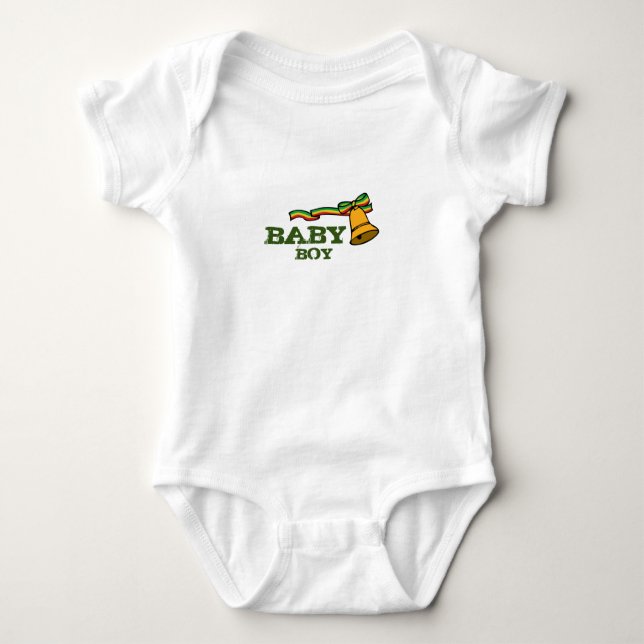 Äthiopia Rasta Flag Baby Bodysuit Strampler (Vorderseite)