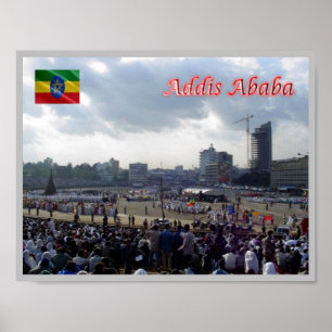 Äthiopien - Addis Abeba - Meskal-Platz - Poster