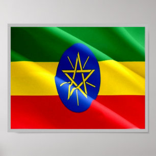 Äthiopien - Äthiopische Flagge - Poster