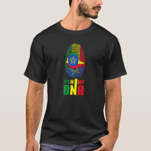 Äthiopien Es ist in meiner DNA-äthiopischen Flagge T-Shirt