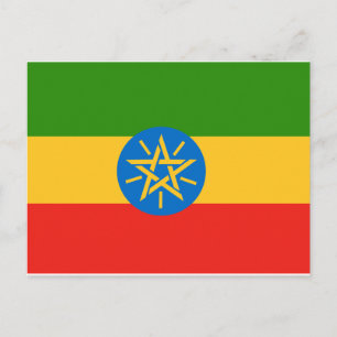 Äthiopien Flag Afrika Postkarte