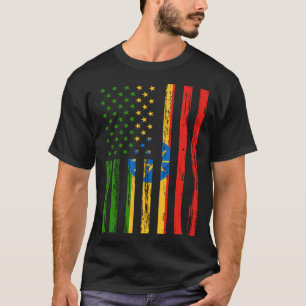 Äthiopien Flag Amerika USA Es liegt in meiner DNA  T-Shirt
