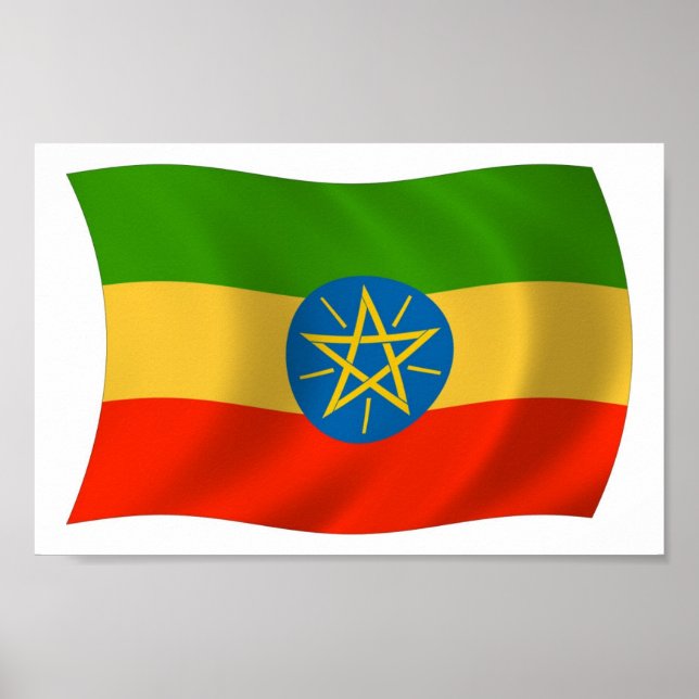 Äthiopien Flag Poster Print (Vorne)